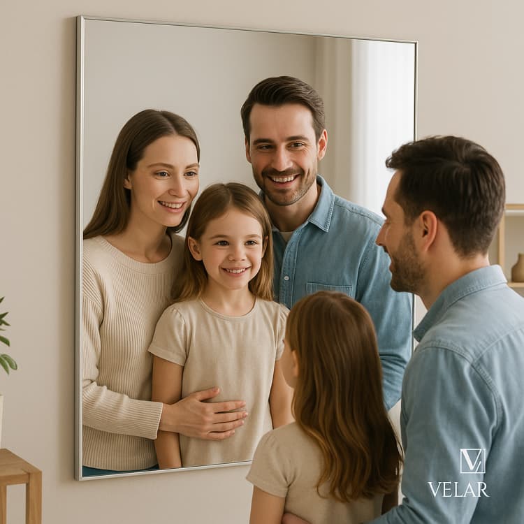 familia se olhando no espelho velar design